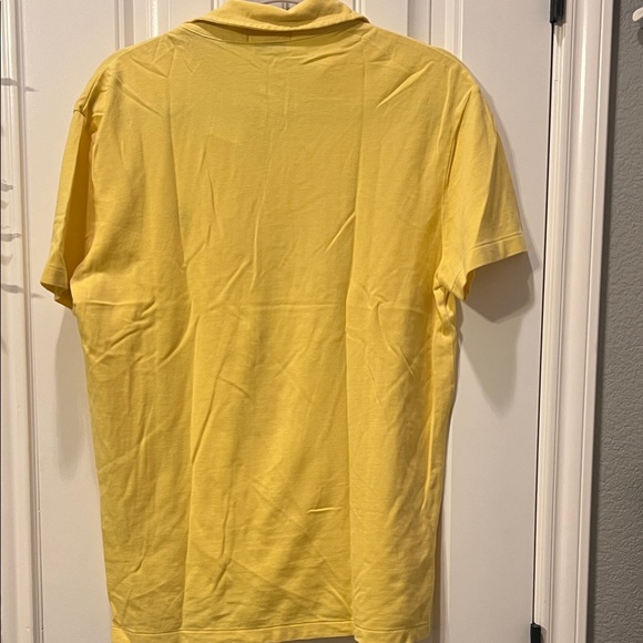 Polo by Ralph Lauren Men's Bright Yellow Polo Shirt. Featherweight Mesh - Picture 5 of 5